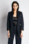 COSTES COOL WOOL BLAZER | BLUE BLACK