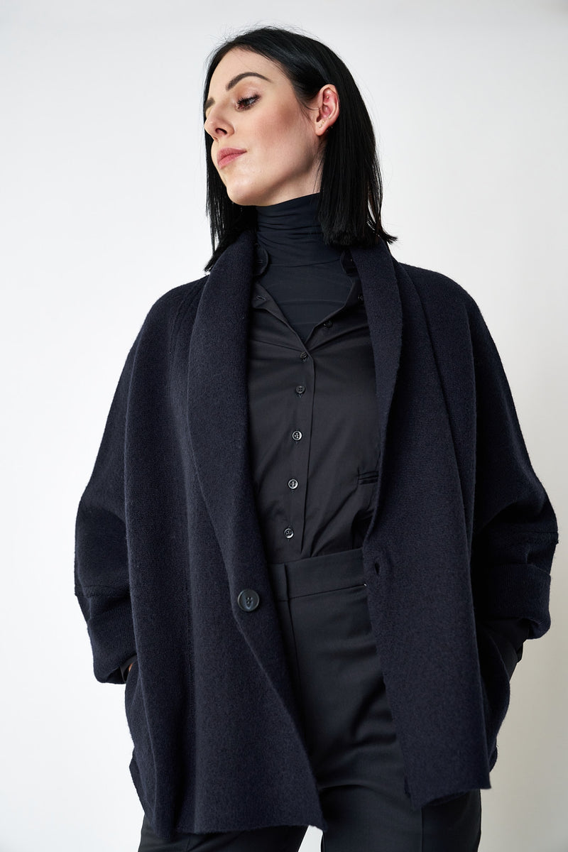NINA COTTON SHIRT | BLUE BLACK