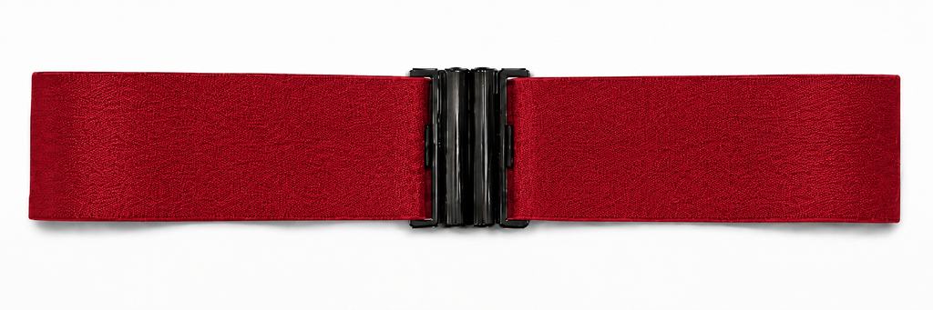 ELASTIC WAIST BELT | DARK RED