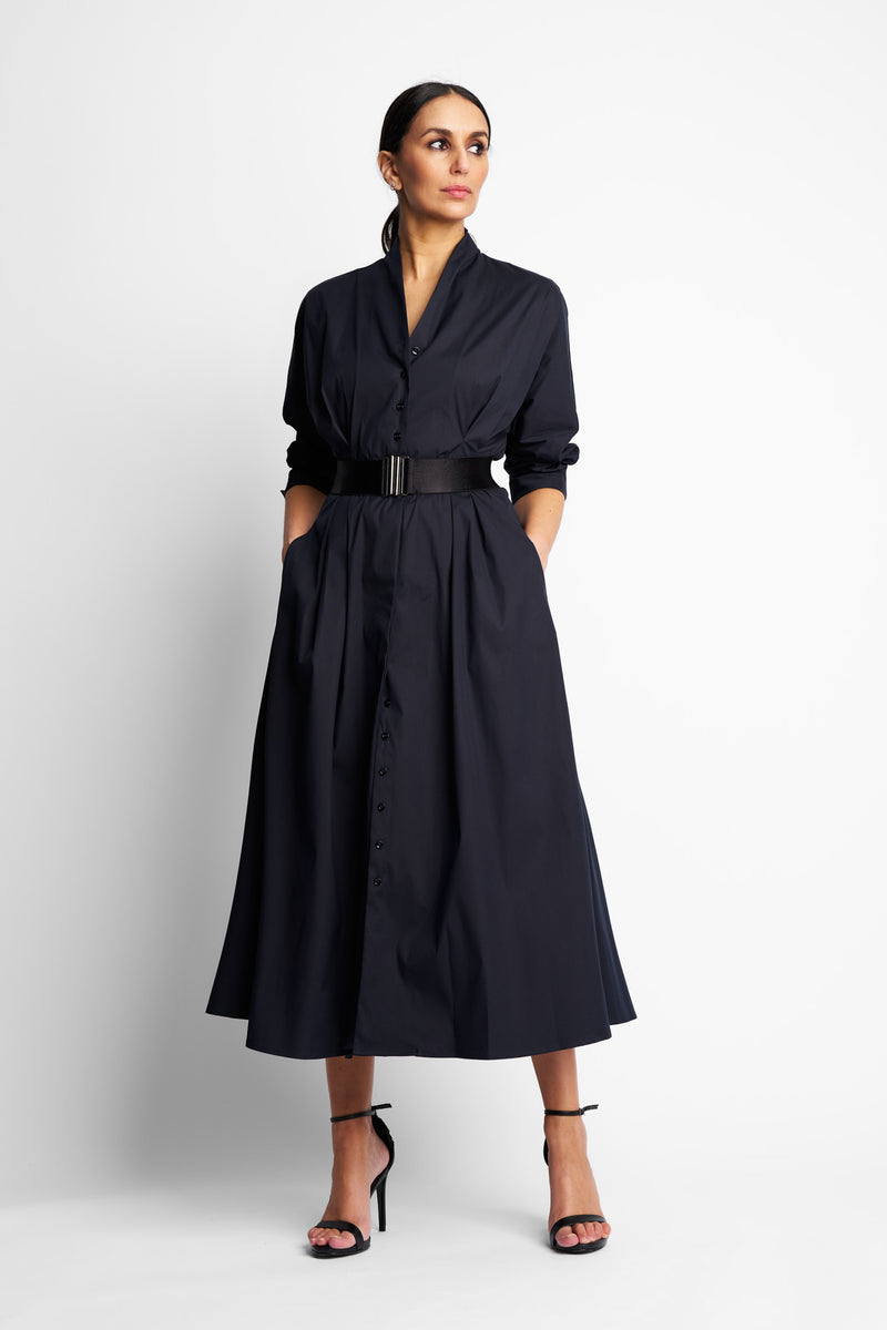 DRESS SCARLET | BLUE BLACK