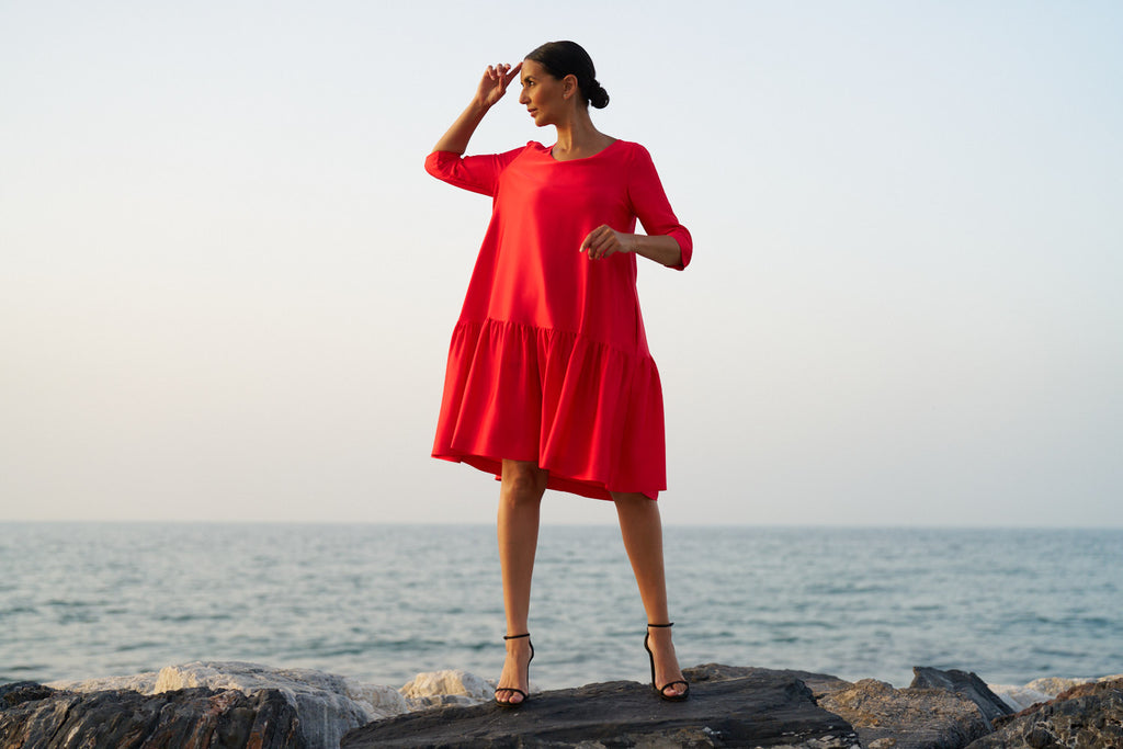 DRESS SVEA SUN | BRIGHT RED