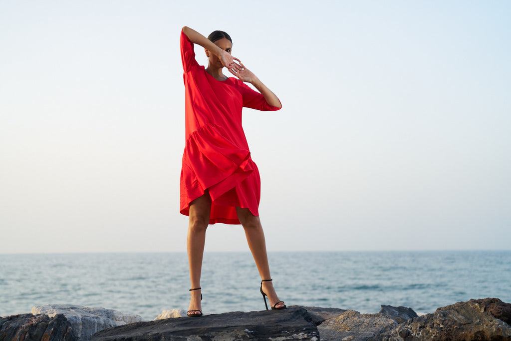 DRESS SVEA SUN | BRIGHT RED