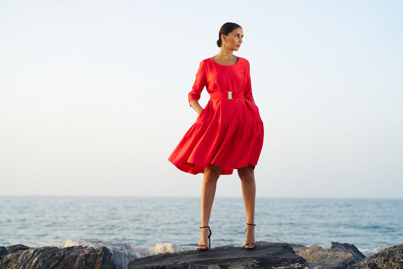 DRESS SVEA SUN | BRIGHT RED