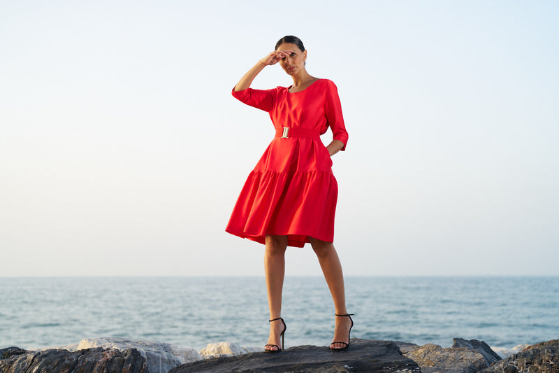 DRESS SVEA SUN | BRIGHT RED