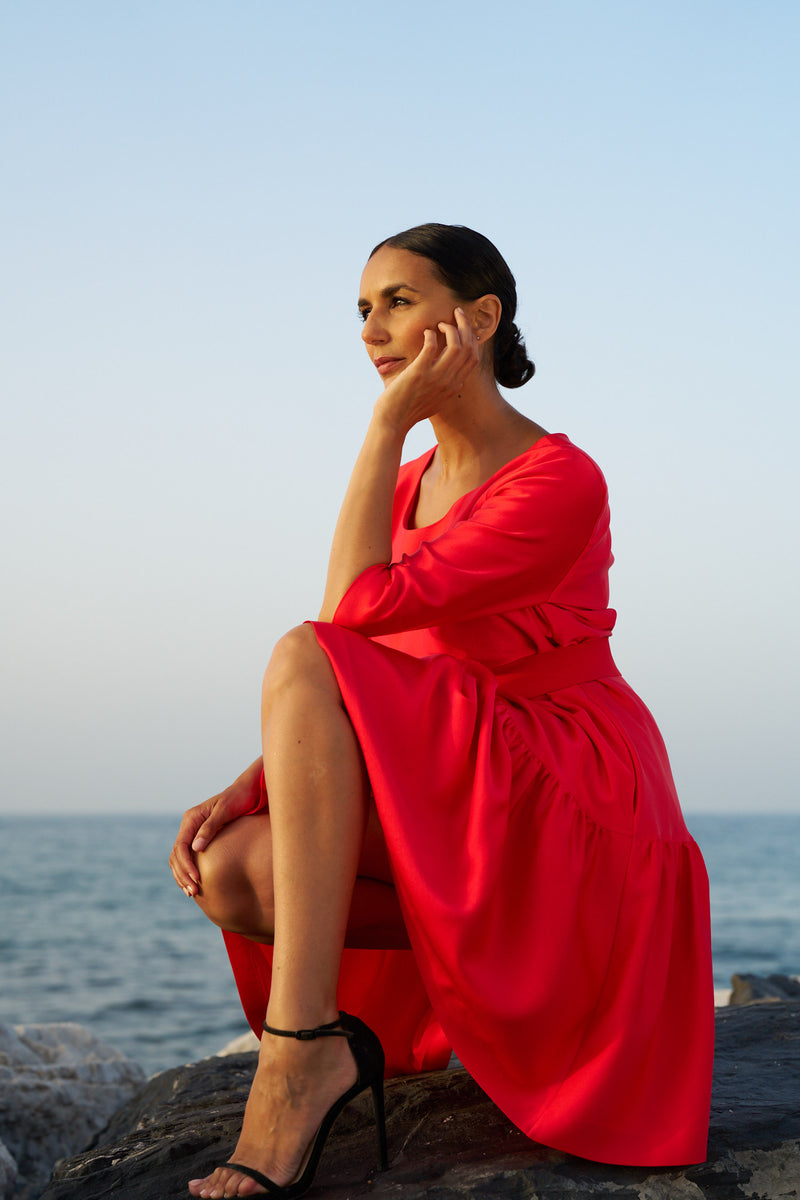 DRESS SVEA SUN | BRIGHT RED