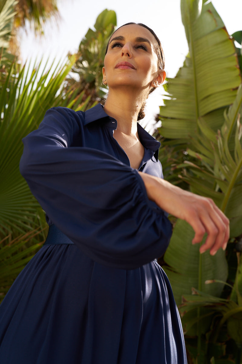 DRESS VICTORIA | BLUE BLACK