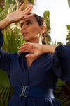 DRESS VICTORIA | BLUE BLACK