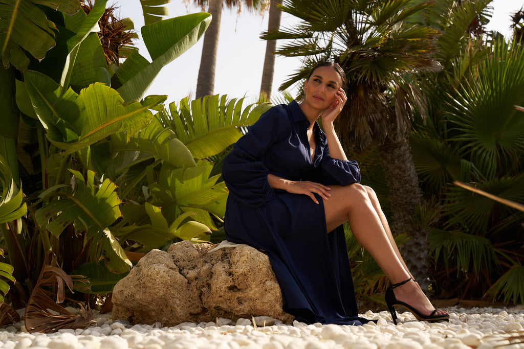 DRESS VICTORIA | BLUE BLACK