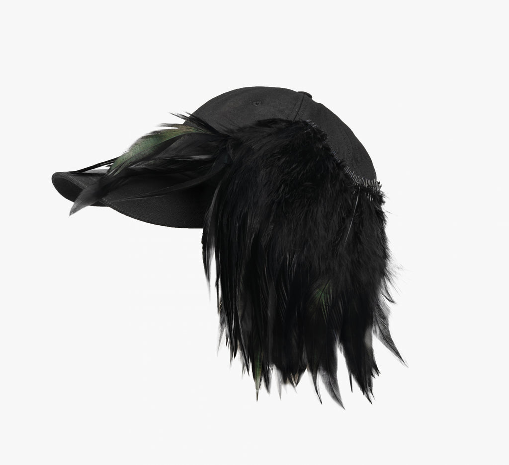 CAP KAY FEATHER BROOCHE | BLACK
