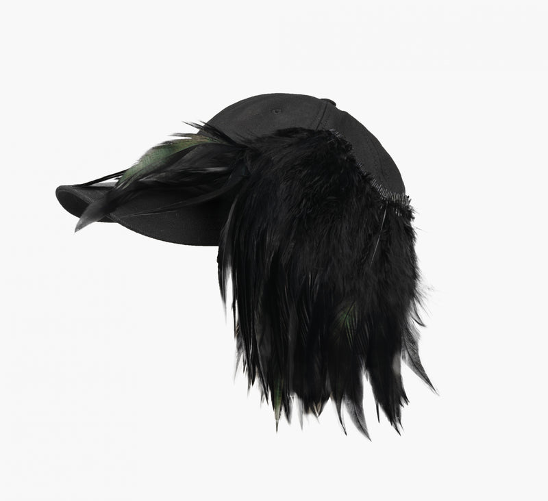CAP KAY FEATHER BROOCHE | BLACK