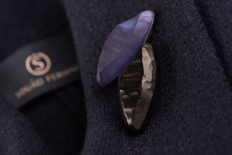 BROOCHE DOUBLE VENEZIA | DARK BLUE
