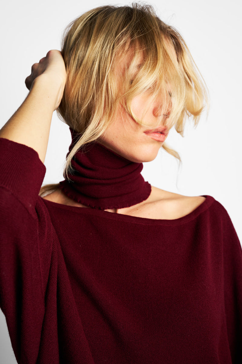 BO MERINO WOOL PULL | BORDEAUX