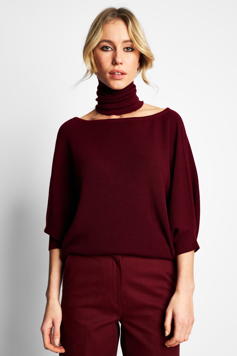 BO MERINO WOOL PULL | BORDEAUX