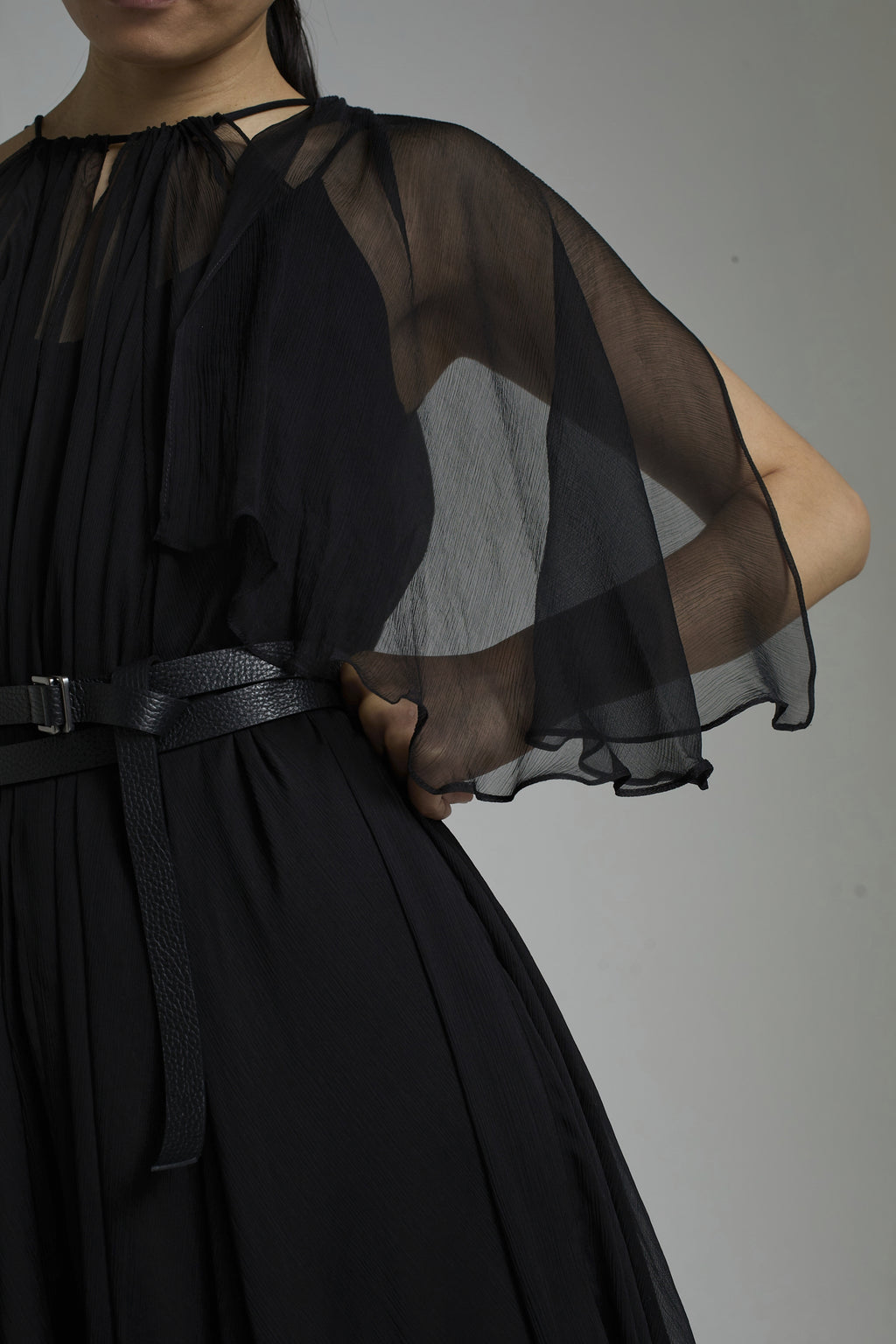 DRESS AMBER BLACK | BLACK