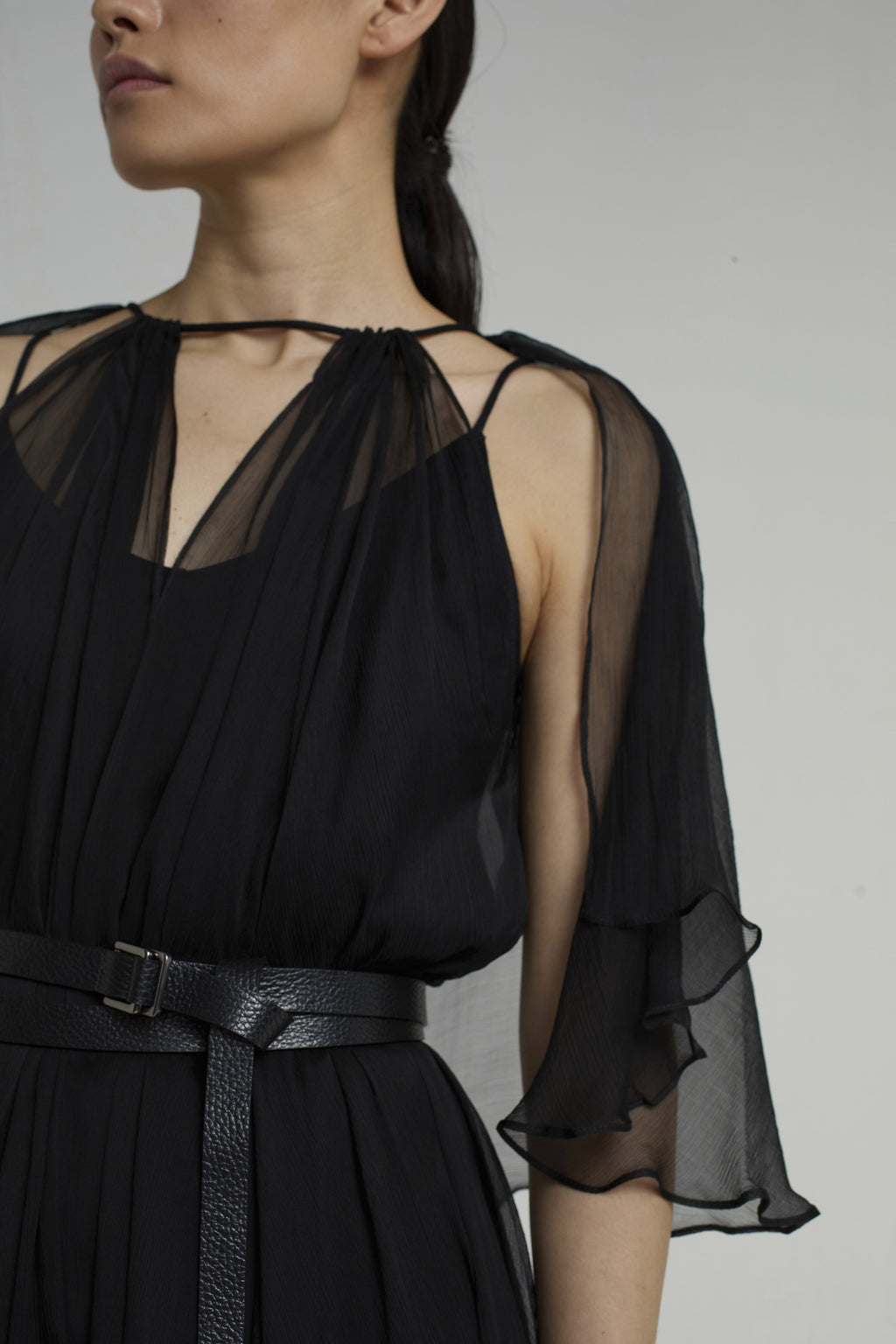 DRESS AMBER BLACK | BLACK