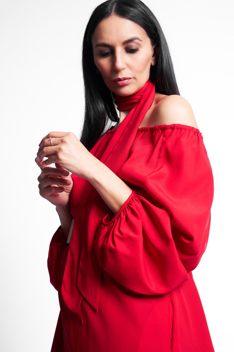 DRESS BONNY LONG RED | RED
