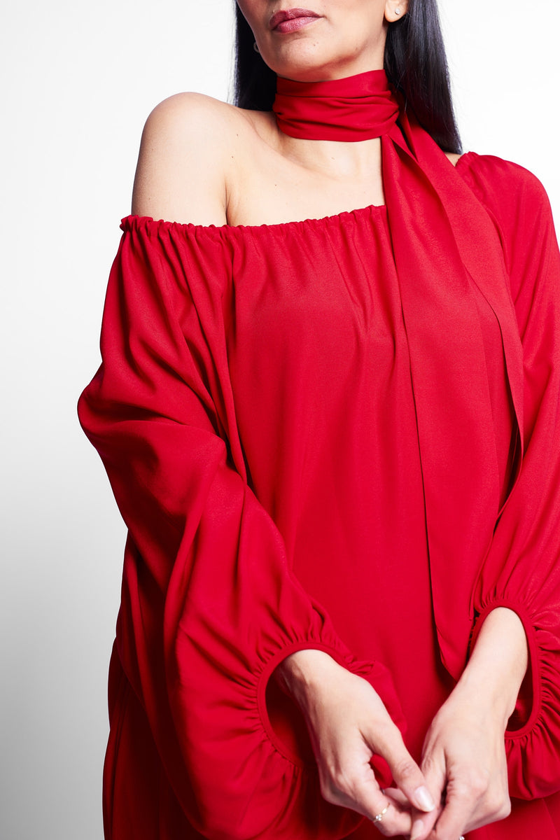 DRESS BONNY LONG RED | RED