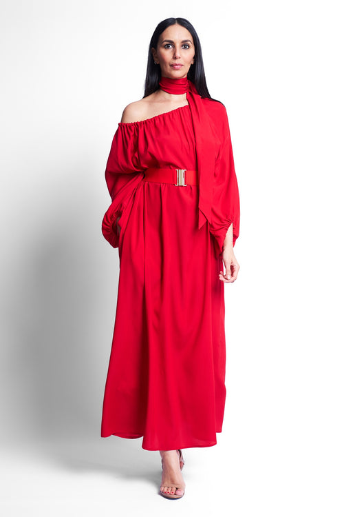 DRESS BONNY LONG RED | RED