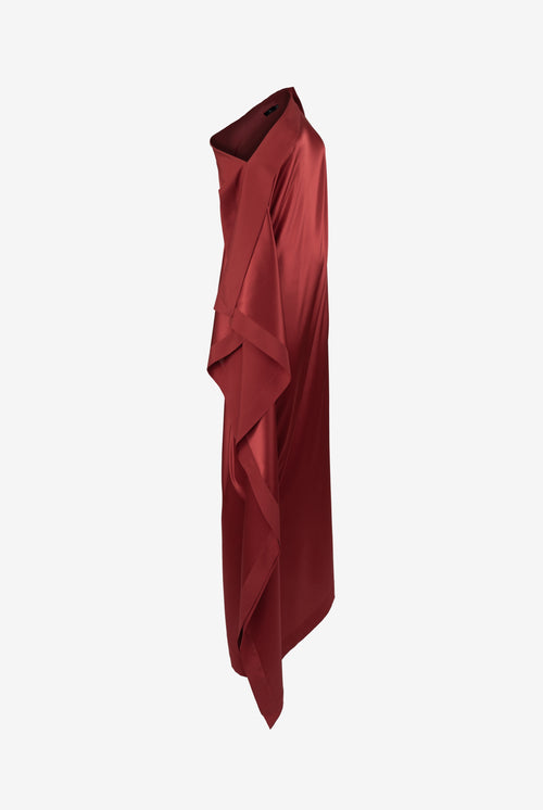 FRIEDA SILK DRESS | BORDEAUX