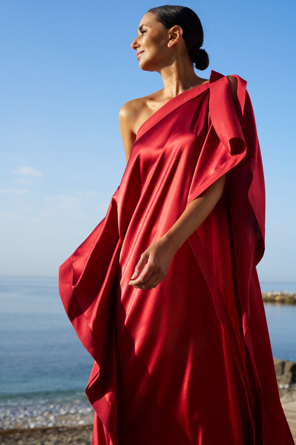 FRIEDA SILK DRESS | BORDEAUX