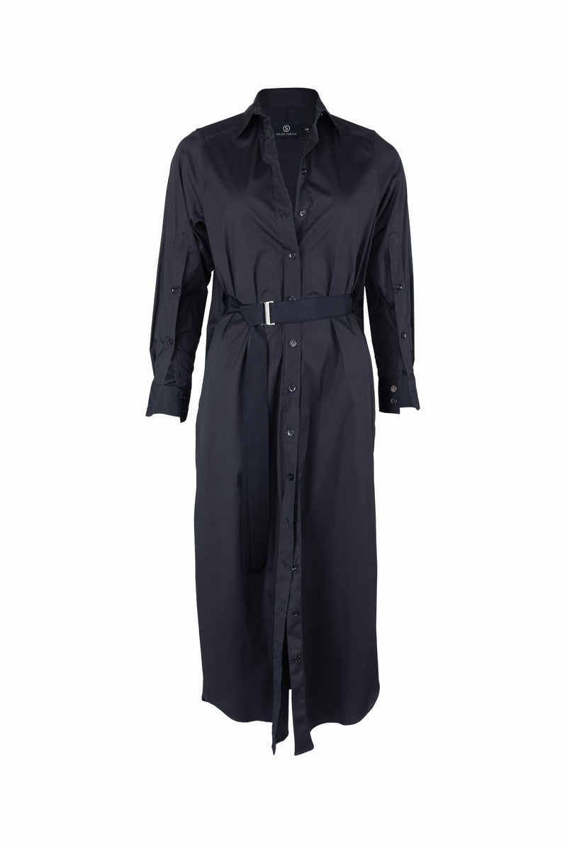 DRESS MARY LONG BLUE BLACK | BLUE BLACK