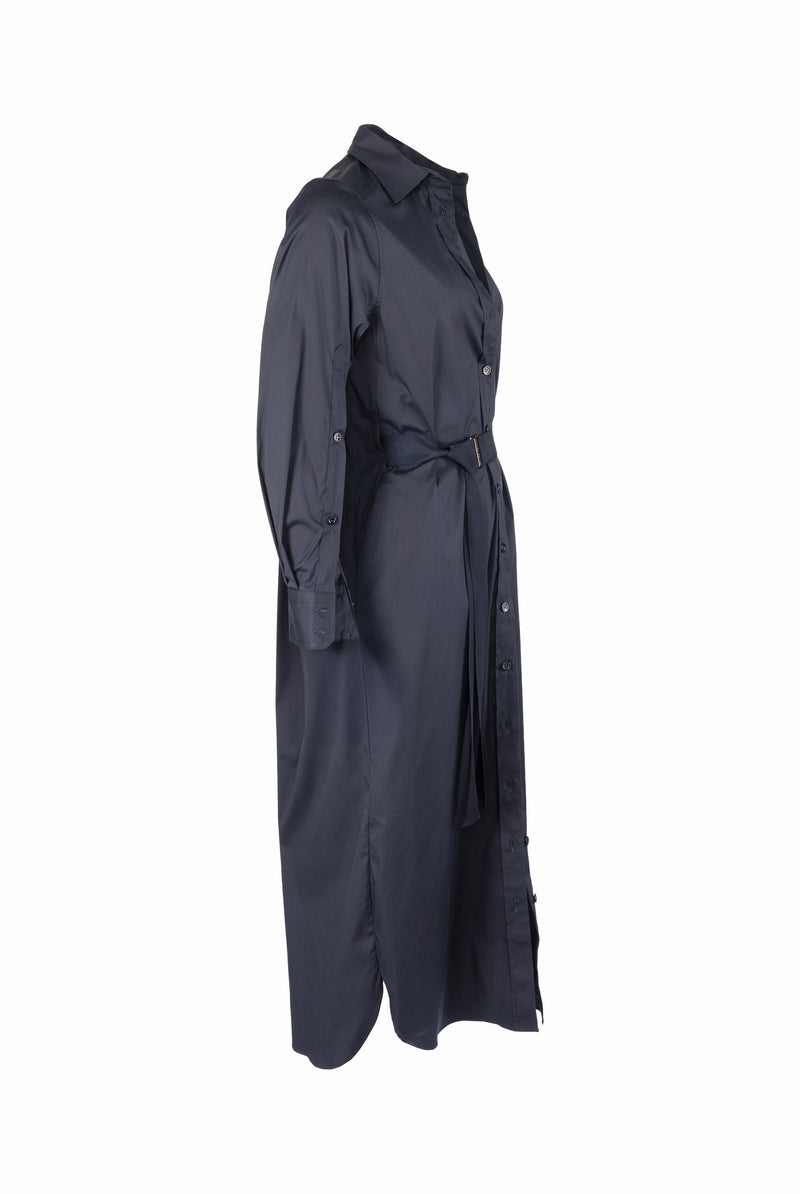 DRESS MARY LONG BLUE BLACK | BLUE BLACK