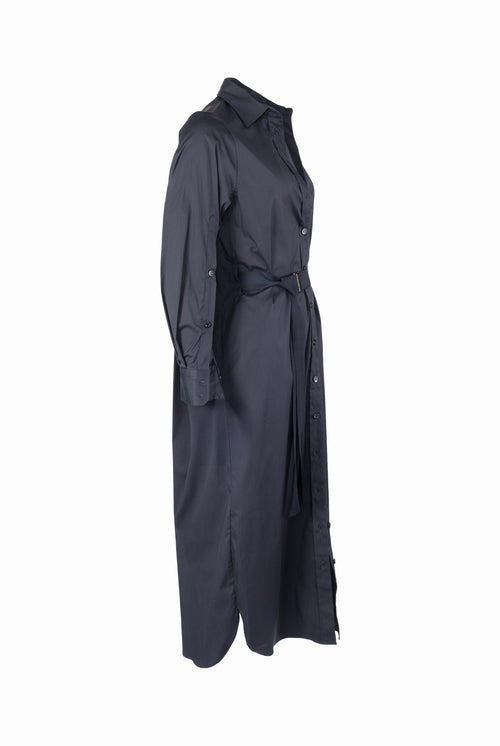 DRESS MARY LONG BLUE BLACK | BLUE BLACK