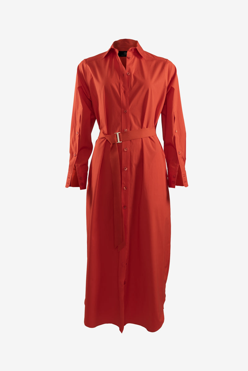 DRESS MARY LONG RED | BRIGHT RED