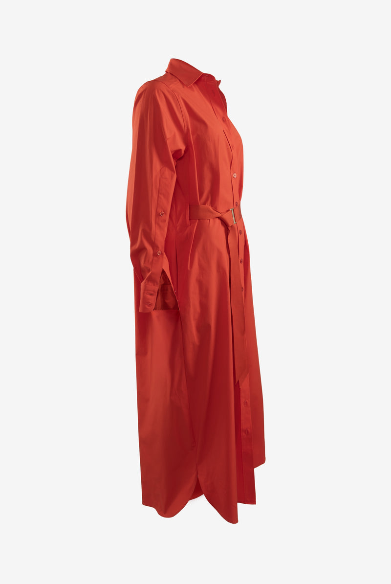 DRESS MARY LONG RED | BRIGHT RED