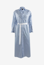 DRESS MARY LONG STRIPE | WHITE