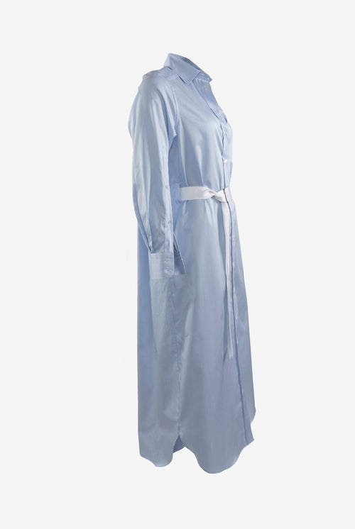 DRESS MARY LONG STRIPE | WHITE