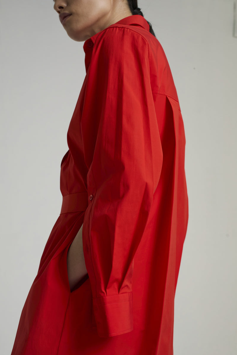 DRESS MARY LONG RED | BRIGHT RED