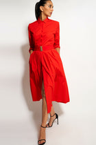 NANA DRESS COTTON XO | BRIGHT RED