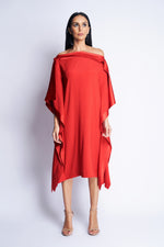 TATUM SILK DRESS | RED