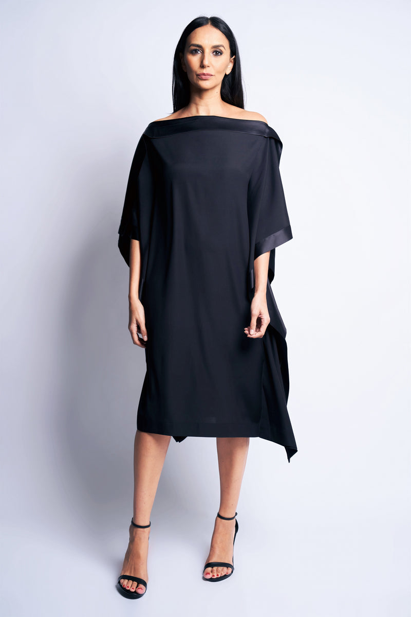 TATUM SILK DRESS | BLACK