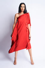 TATUM SILK DRESS | RED