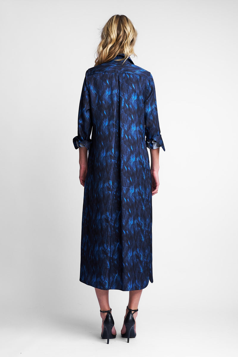 DRESS VALENCIA FEATHER | DARK BLUE