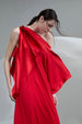 FRIEDA SILK DRESS | RED