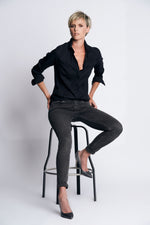 SARRA SILK SHIRT | BLACK