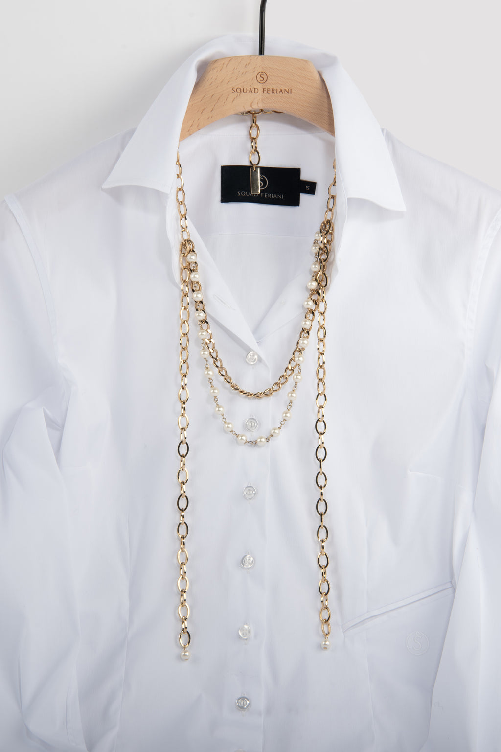 NECKLACE COMBI PEARL | LIGHT GOLD