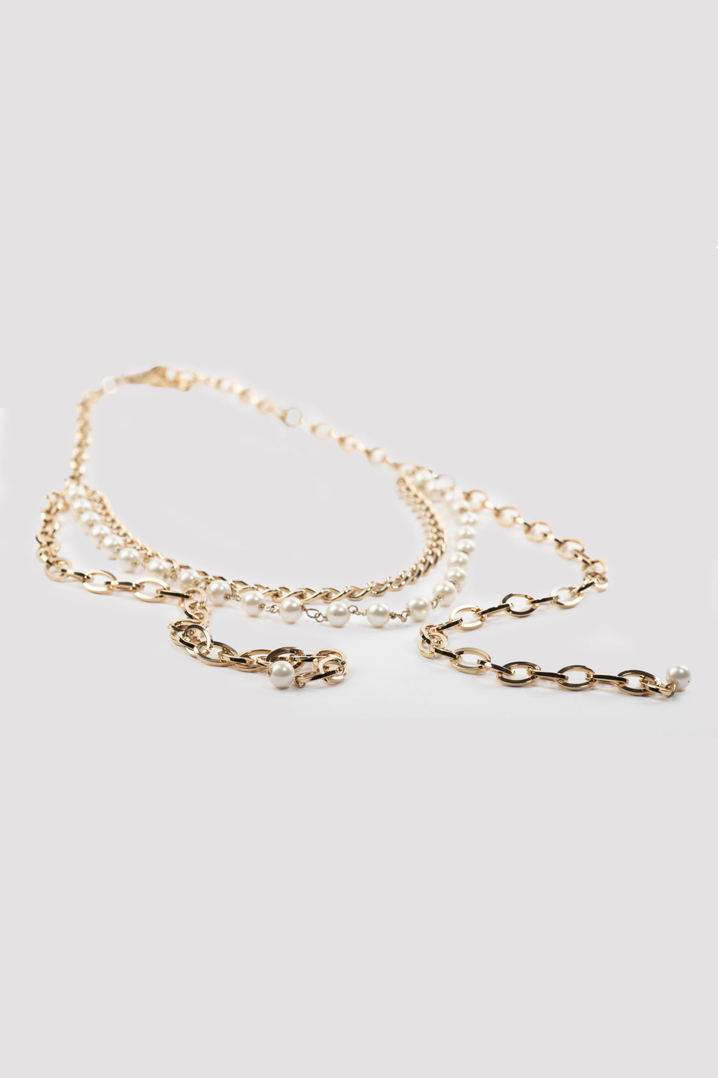 NECKLACE COMBI PEARL | LIGHT GOLD