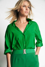 LOU SILK SHIRT | GREEN