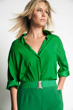 LOU SILK SHIRT GREEN | GREEN