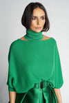 MERINO WOOL KNIT COL XO | GREEN