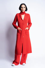 LORA MERINO WOOL JACKET XO | RED