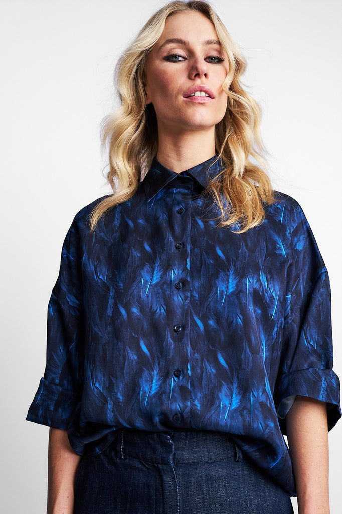 LOU FEATHER | DARK BLUE