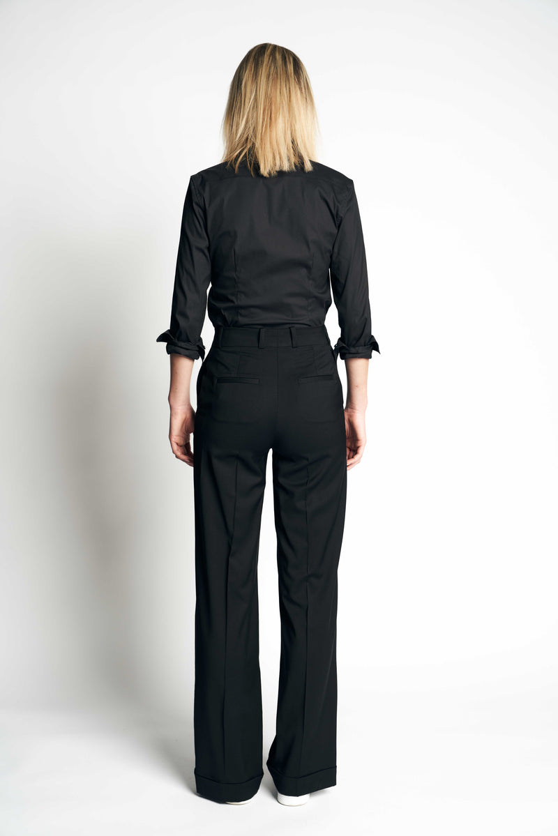 NINA COTTON SHIRT | BLACK