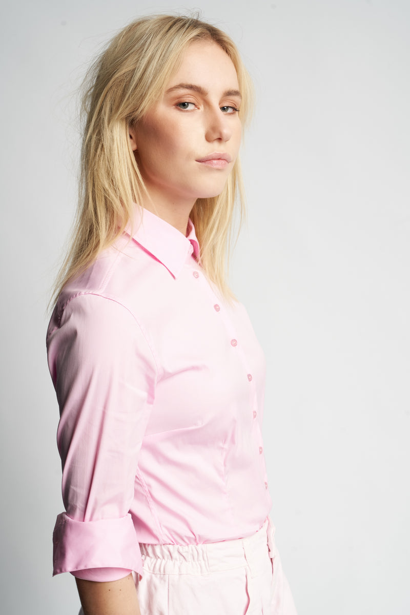 NINA COTTON SHIRT | SUPER LIGHT PINK