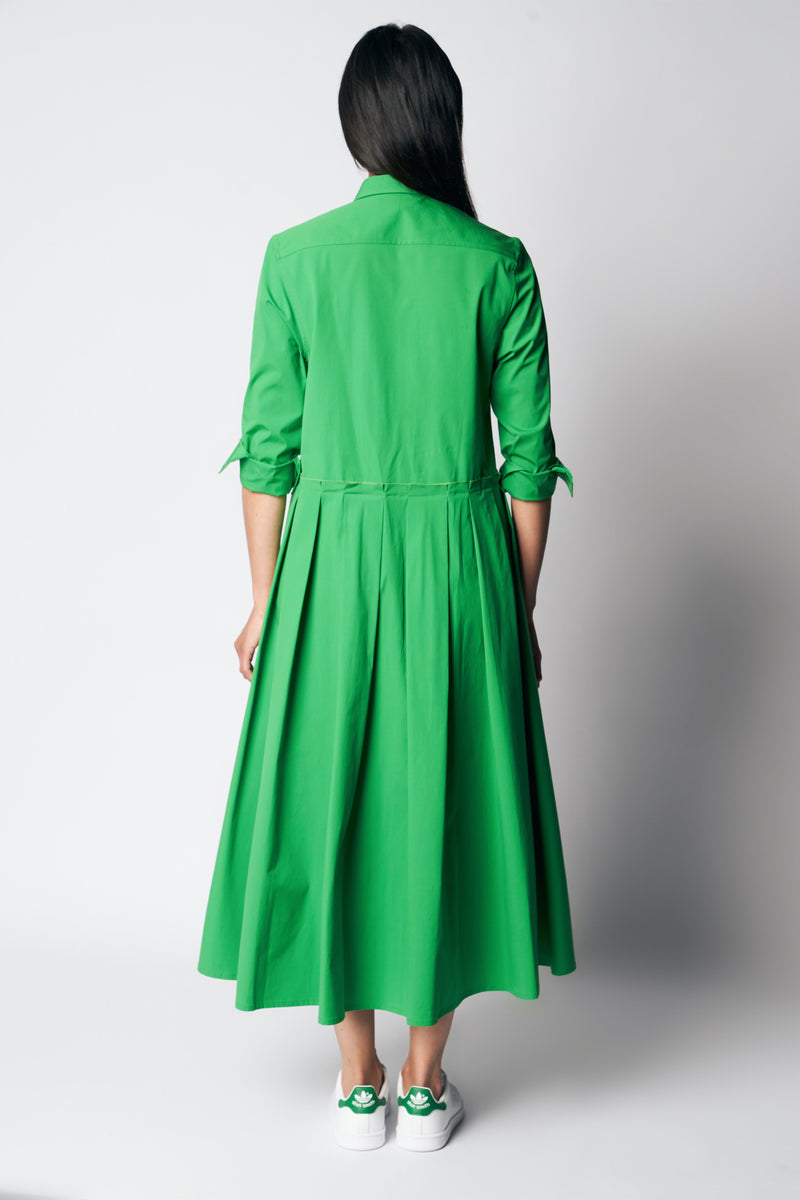 NANA DRESS COTTON XO | BRIGHT GREEN