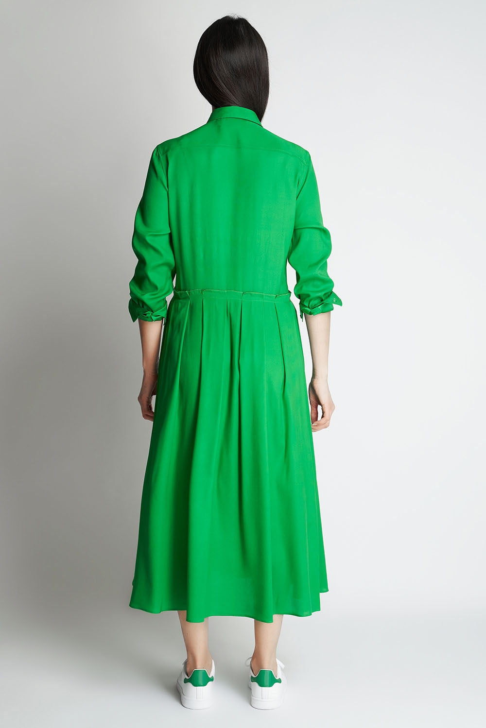 NANA SILK DRESS XO | GREEN